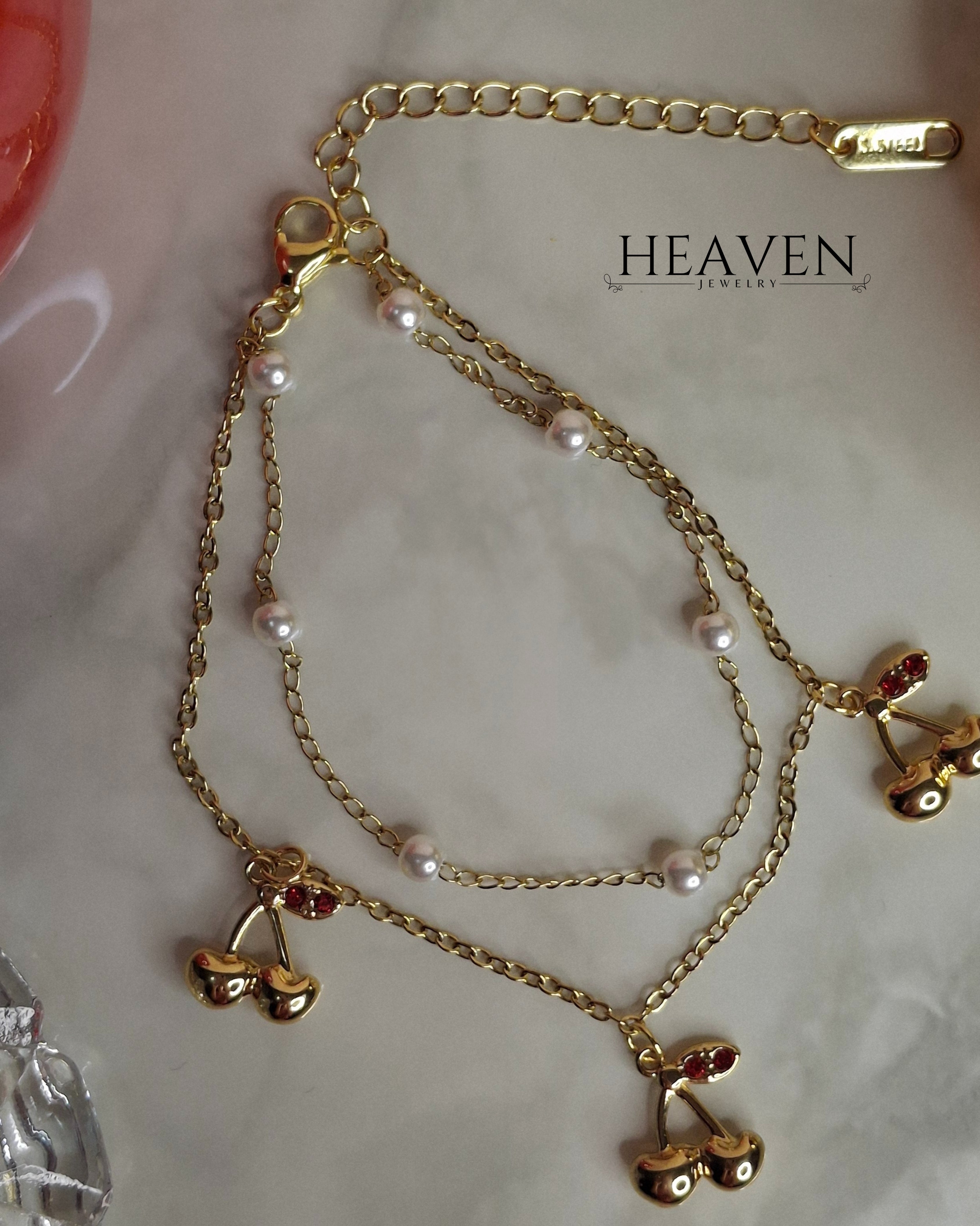Pulsera doble cherry