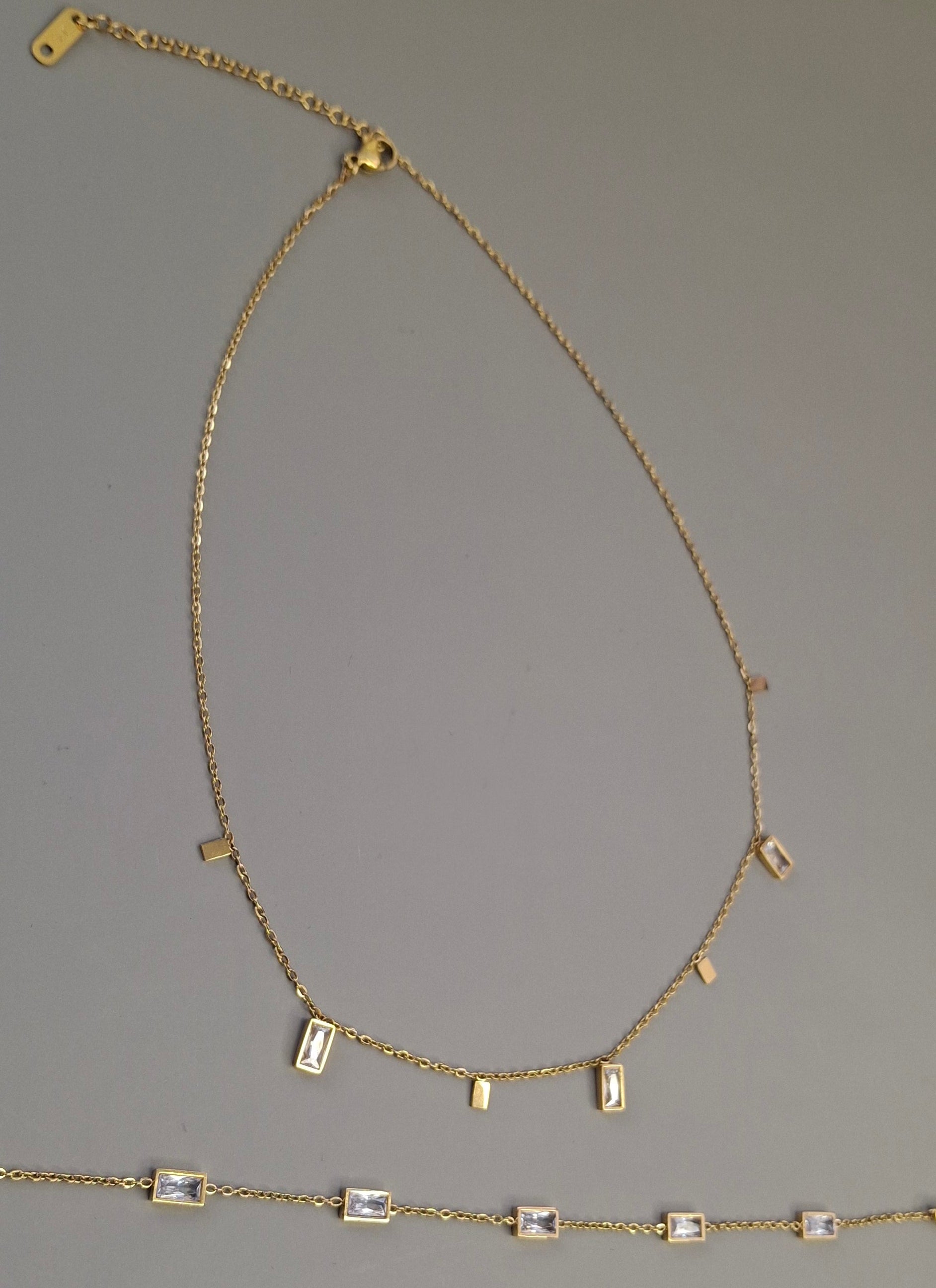 Juego brillo rectangular