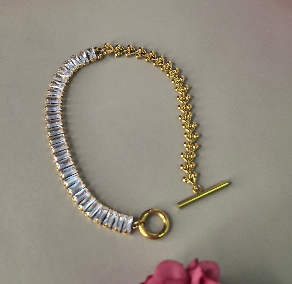 Pulsera diamante con cinta