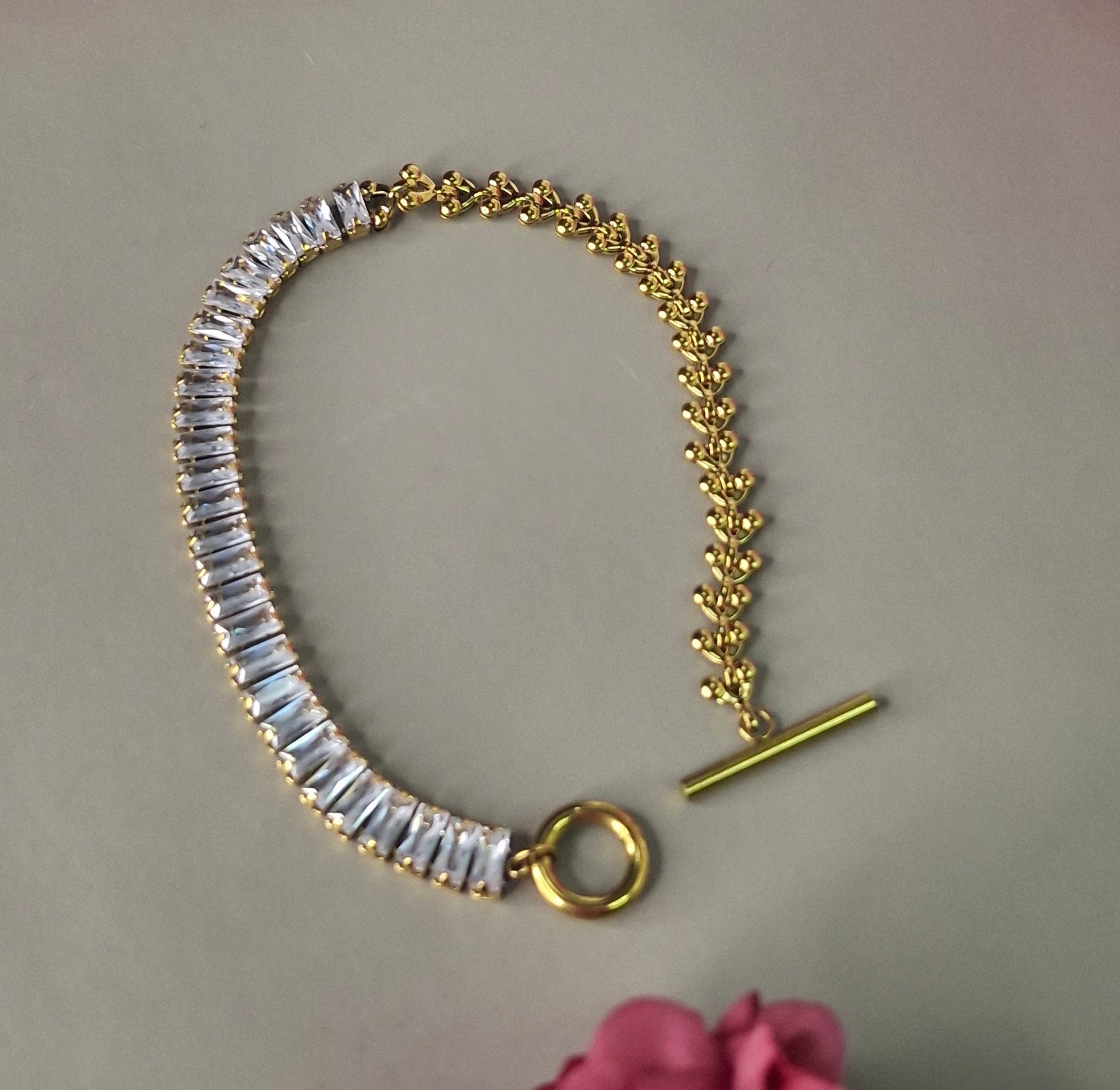 Pulsera diamante con cinta