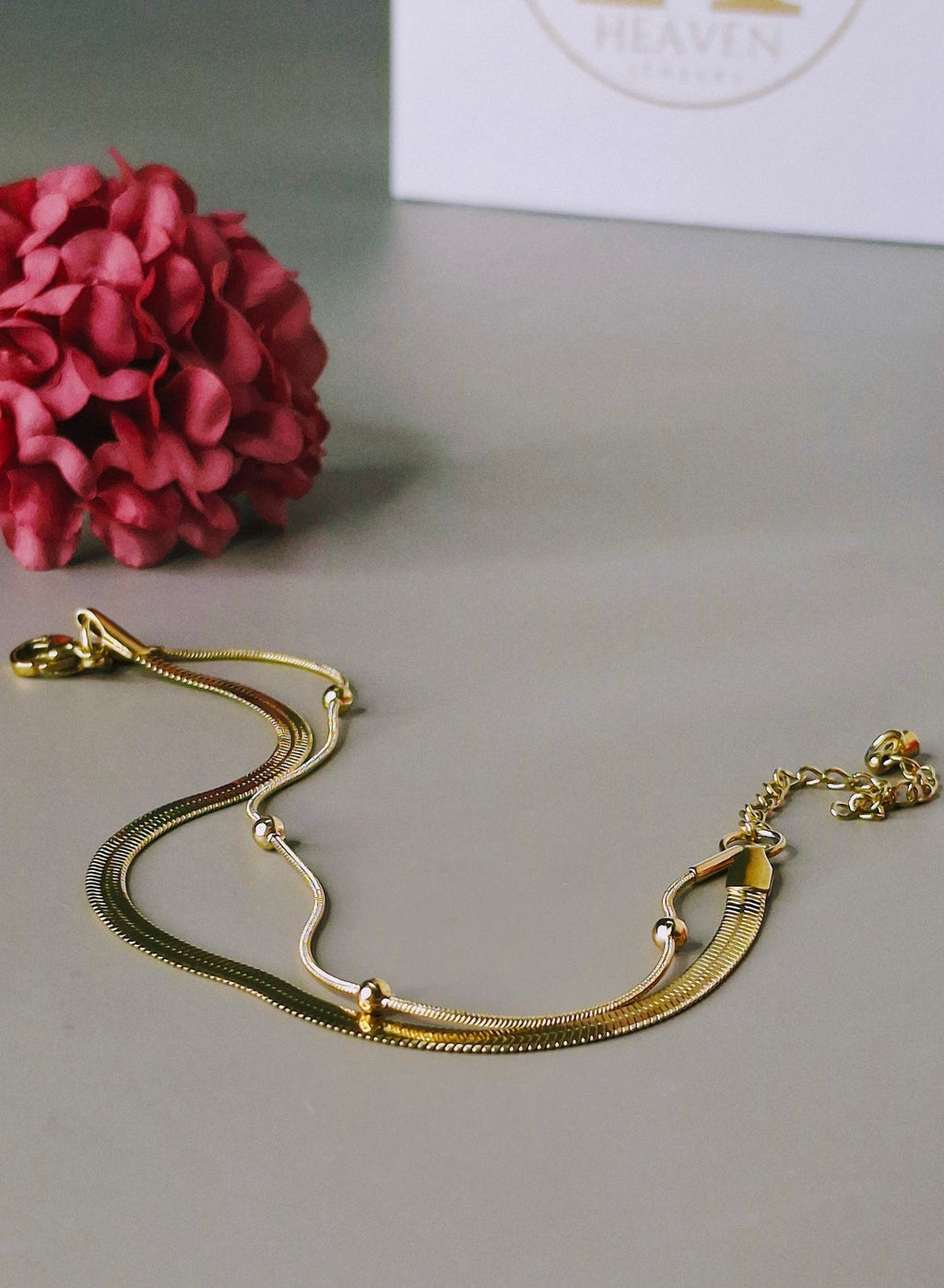 Pulsera doble serpiente + puntitos