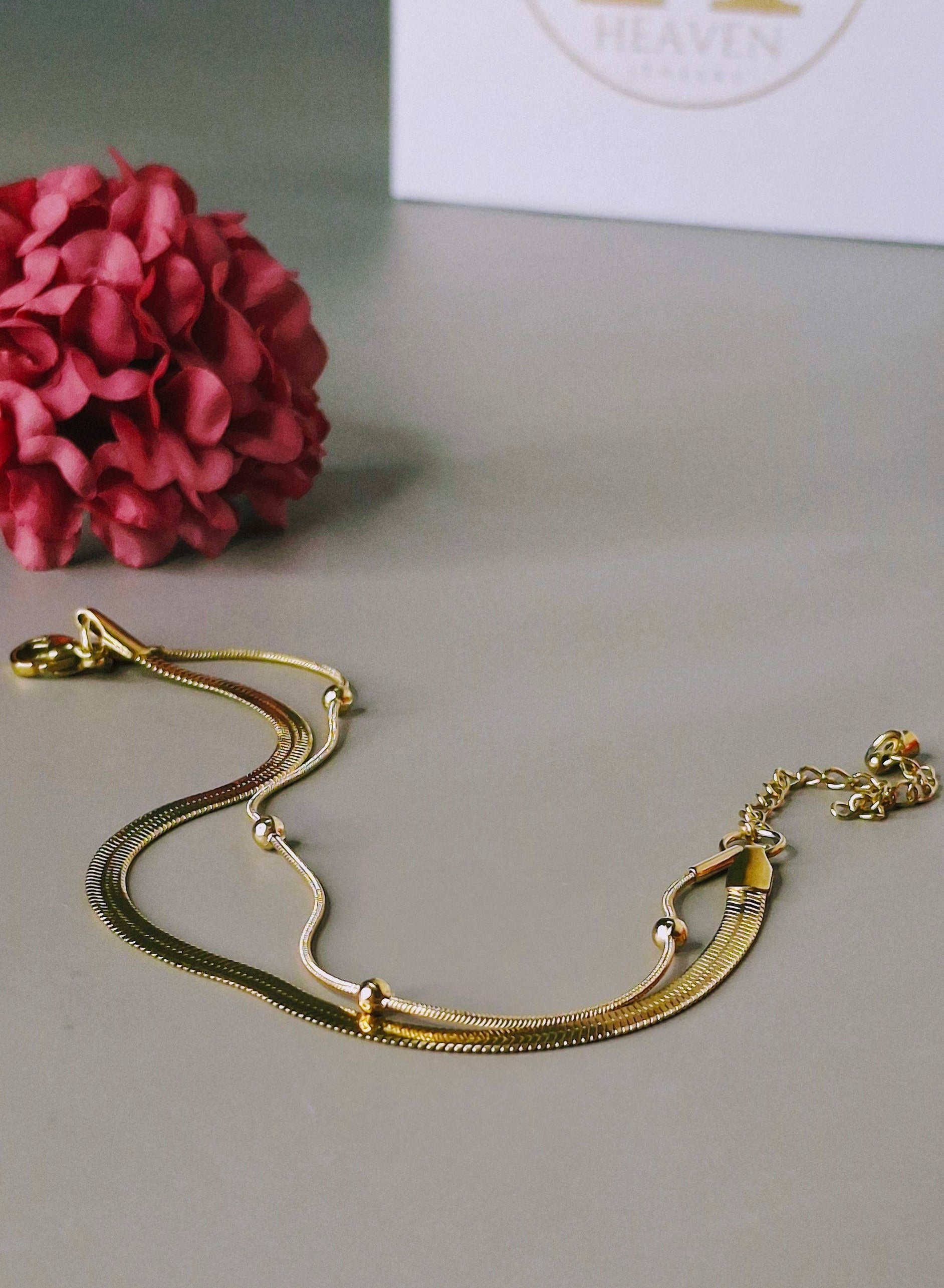 Pulsera doble serpiente + puntitos