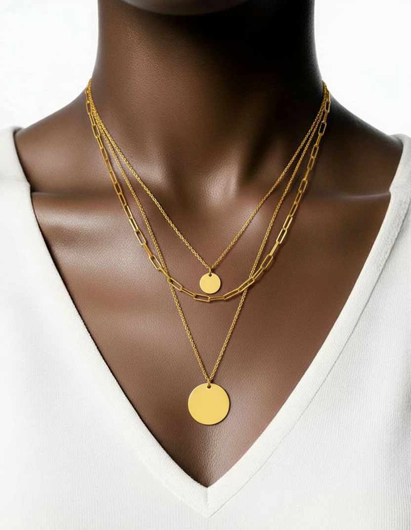 Collar triple con placas