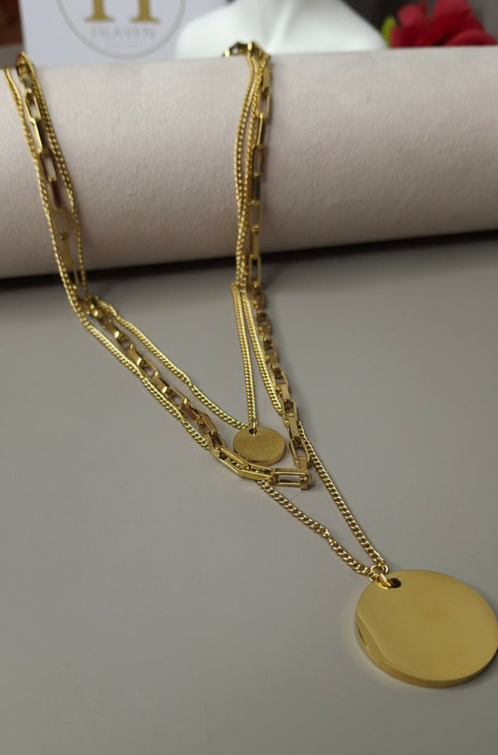 Collar triple con placas