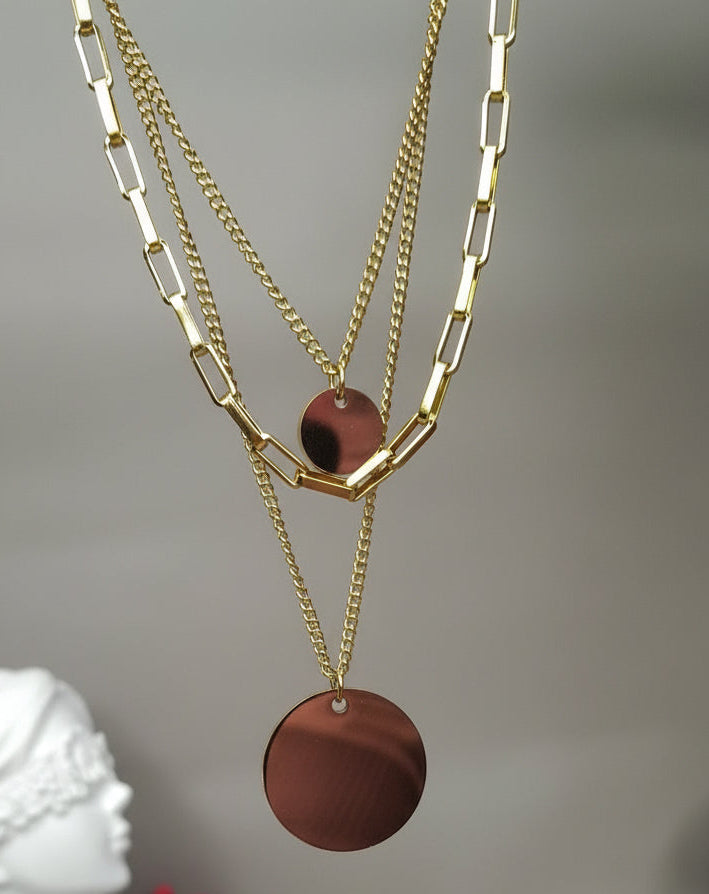 Collar triple con placas