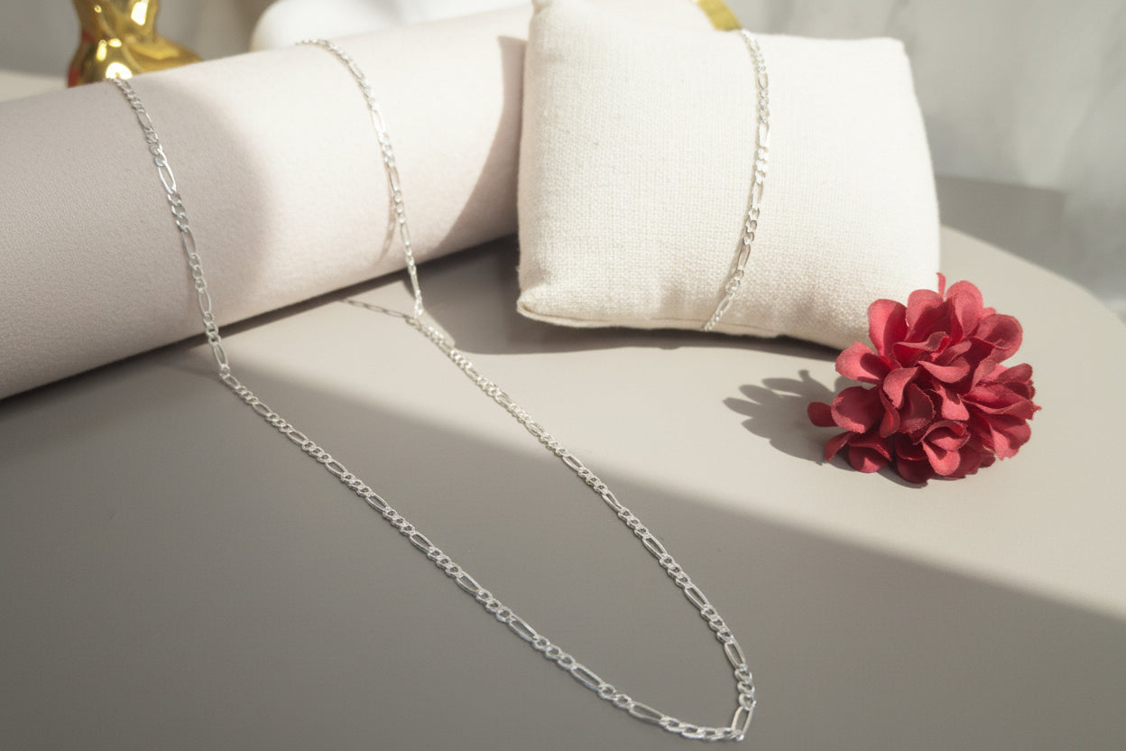 Conjunto figaro plata 925