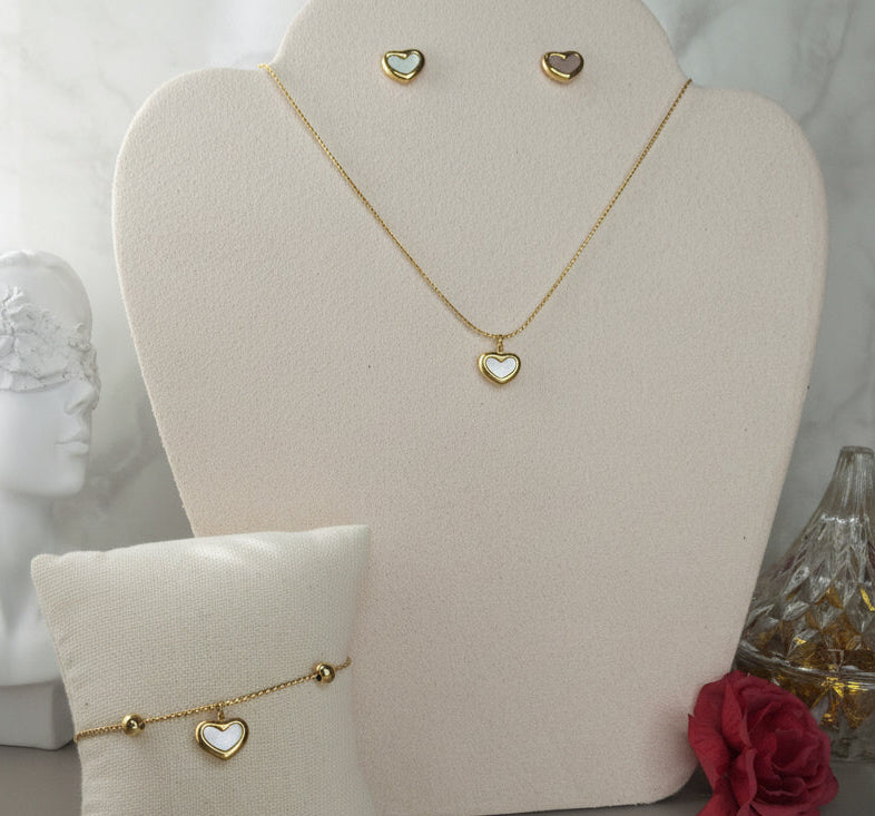 Juego Corazón blanco