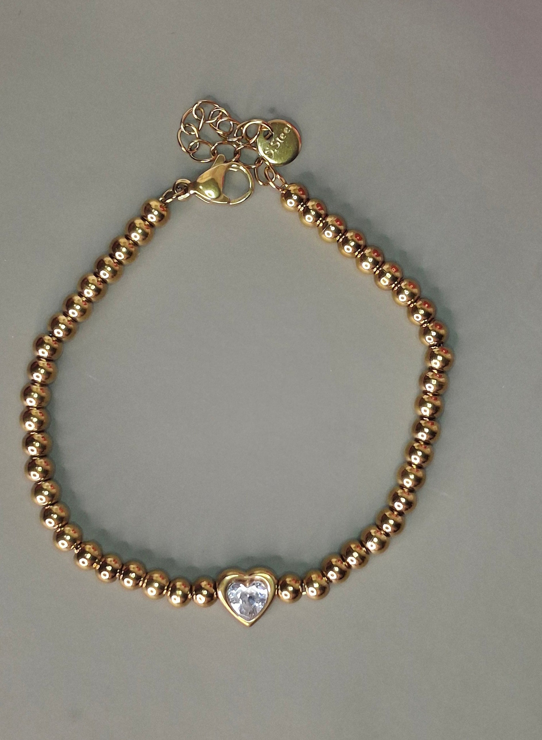 Pulsera balines corazon